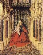 EYCK, Jan van The Virgin and Child in a Church oil on canvas